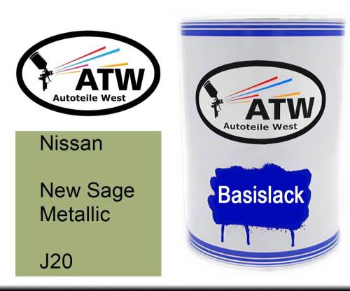 Nissan, New Sage Metallic, J20: 500ml Lackdose, von ATW Autoteile West.